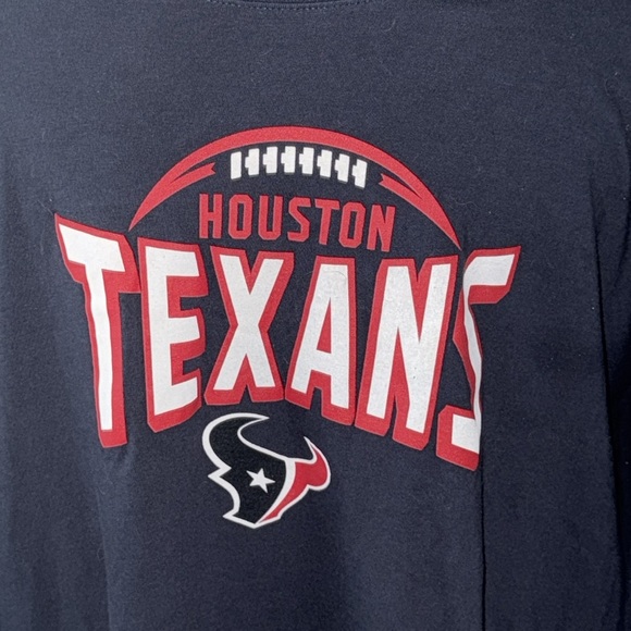 Houston Texans blue long sleeves crew neck T- shirt Sz 2XL - Picture 2 of 4